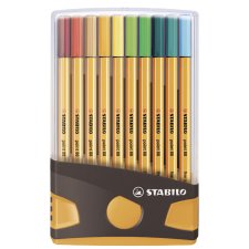 STABILO Fineliner point 88 20er ColorParade grau/orange Kunststoff-Klappbox
