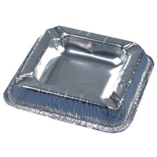 STARPAK Aluminium-Aschenbecher quadratisch 50 Stück