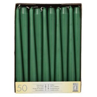 STARPAK Leuchterkerzen 22 mm dunkelgrün 50er Pack