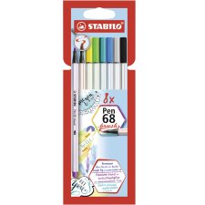 STABILO Pinselstift Pen 68 brush 8er Karton-Etui