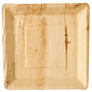 PAPSTAR Palmblatt-Teller "pure" eckig 250 x 250 mm 25er