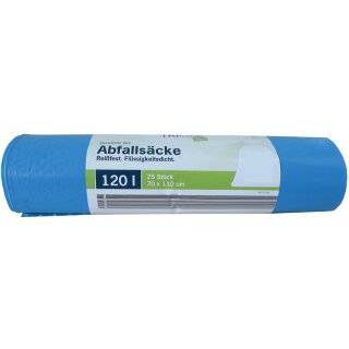 Secolan TRILine Schwerlast-Abfallsack extra stark 120 Liter blau 15 Säcke
