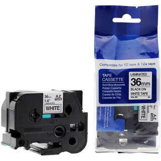 rillstab Schriftbandkassette schwarz/weiß 36 mm x 8 m