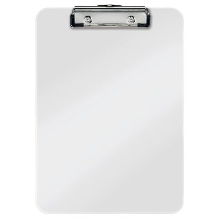 LEITZ Klemmbrett WOW DIN A4 Polystyrol weiß-metallic