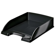 LEITZ Briefablage Plus WOW A4 Polystyrol schwarz-metallic