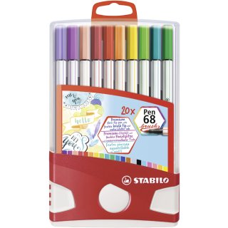STABILO Pinselstift Pen 68 brush 20er ColorParade Filzstift