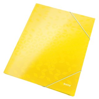 LEITZ Eckspannermappe WOW DIN A4 Karton gelb