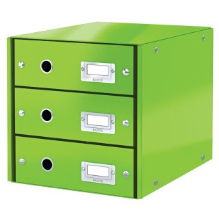 LEITZ Schubladenbox Click & Store WOW 3 Schübe grün