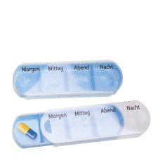 Lifemed 7-Tage-Tablettenbox Kunststoff weiß / blau