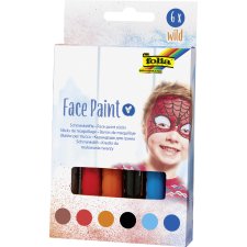 folia Schminkstifte Face Paint Set WILD 6 Stück