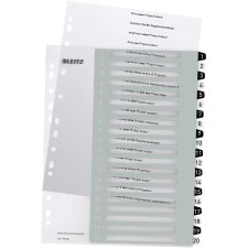 LEITZ Kunststoff-Register WOW Zahlen A4 Überbreite 1-20