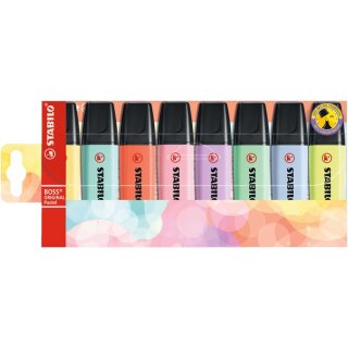 STABILO Textmarker BOSS ORIGINAL Pastel 8er PET-Etui
