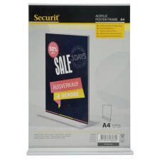 Securit Tischaufsteller Acrylic DIN A4 hoch gerade glasklar