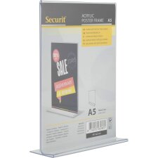 Securit Tischaufsteller Acrylic DIN A5 hoch gerade glasklar