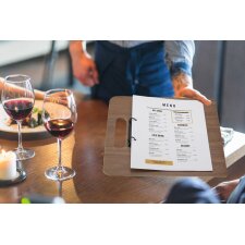 Securit Speisekarten-Ringbuch CHOPPING BOARD Walnussholz