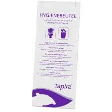 Tapira Papier-Hygienebeutel bedruckt weiß 8 x 125...