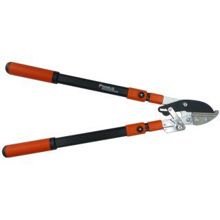 Garten PRIMUS Astschere Astamboss-Ratschenschere teleskopierbar schwarz / orange