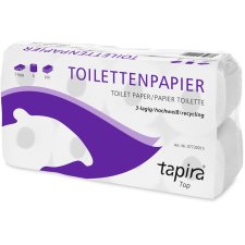 Tapira Toilettenpapier 3-lagig hochweiß 8 Rollen...