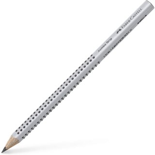 FABER-CASTELL Bleistift Jumbo GRIP HB silber
