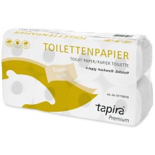 Tapira Toilettenpapier 4-lagig hochweiß 8 Rollen...
