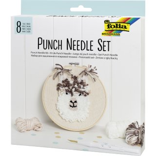 folia Punch Needle Set Alpaka 8-teilig