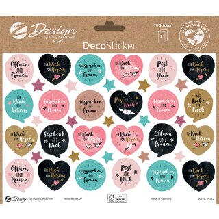 AVERY Zweckform ZDesign Trend Sticker DEKO Geschenke 2 Blatt à 39 Etiketten