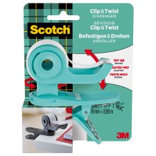 Scotch Handabroller Clip & Twist türkis...