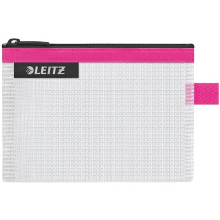 LEITZ Reißverschlusstasche WOW Traveller Größe M pink wasserabweisend