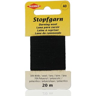 KLEIBER Stopfgarn 20 m schwarz