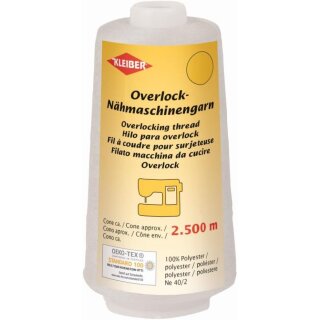 KLEIBER Overlock-Nähmaschinengarn 2.500 m weiß
