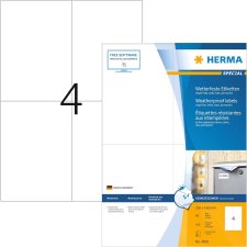 HERMA Inkjet Folien-Etiketten 105 x 148 mm weiß