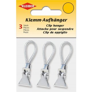 KLEIBER Klemm-Aufhänger weiß 3 Stück