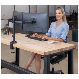 Fellowes TFT-/LCD-Doppel Monitorarm Reflex schwarz
