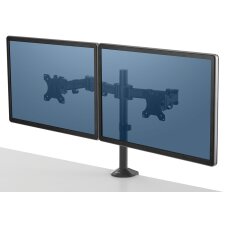 Fellowes TFT-/LCD-Doppel Monitorarm Reflex schwarz