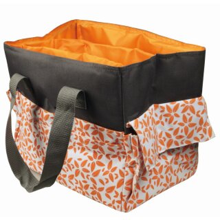 KLEIBER Bastel-/Handarbeitstasche orange/grau