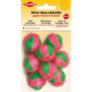KLEIBER Mini-Waschbälle rosa / grün 8 Stück