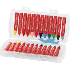 FABER-CASTELL Dreikant-Wachsmalkreide Jumbo 24er Etui