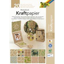 folia Motivblock "Kraftpapier II" DIN A4 20 Blatt
