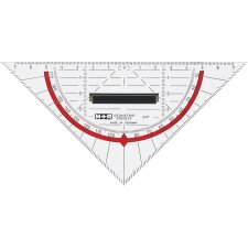 M+R Geodreieck Acrylglas Hypotenuse: 160 mm glasklar