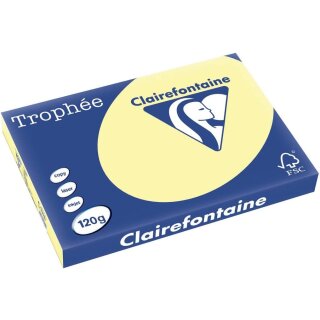 Clairefontaine Multifunktionspapier Trophée A3 120 g/qm gelb 250 Blatt
