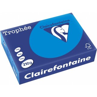 Clairefontaine Multifunktionspapier Trophée A4 karibikblau 250 Blatt