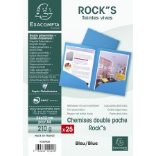 EXACOMPTA Aktenmappe ROCKS DIN A4 Karton blau 25 Mappen