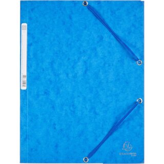 EXACOMPTA Eckspannermappe DIN A4 Karton 400 g/qm blau