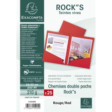 EXACOMPTA Aktenmappe ROCKS DIN A4 rot 25 Mappen