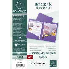 EXACOMPTA Aktenmappe ROCKS DIN A4 lila 25 Mappen