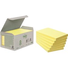 Post-it Haftnotizen Recycling 127 x 76 mm gelb 6...