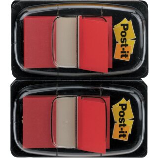 Post-it Haftmarker Index 25,4 x 43,2 mm rot 2 Blöcke á 50 Blatt