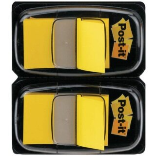 Post-it Haftmarker Index 25,4 x 43,2 mm gelb 2 Blöcke á 50 Blatt