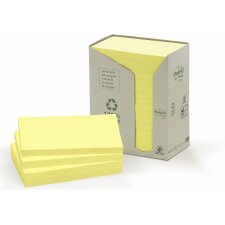 Post-it Haftnotizen Recycling 127 x 76 mm gelb 16...