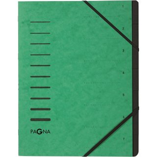 PAGNA Ordnungsmappe "Sorting File" 7 Fächer grün